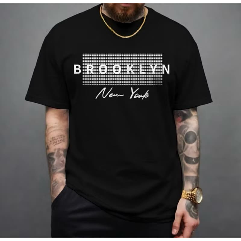 Camiseta Brooklyn New York Masculina 100% algodão