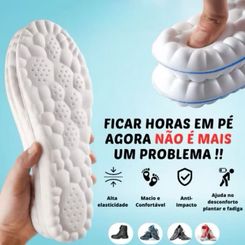 kit 10 pares de Palmilhas Ortopédica de Alta Elasticidade – Para Caminhada, Tênis e Uso Diário queima de estoque