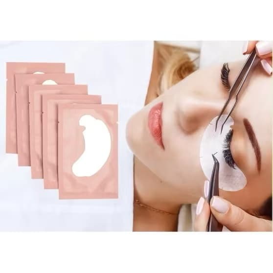 100 Unidades Pad Gel (50 Pares) Protetor Palpebra Alongamento Extensão de Cílios Meia Lua/Nuvem