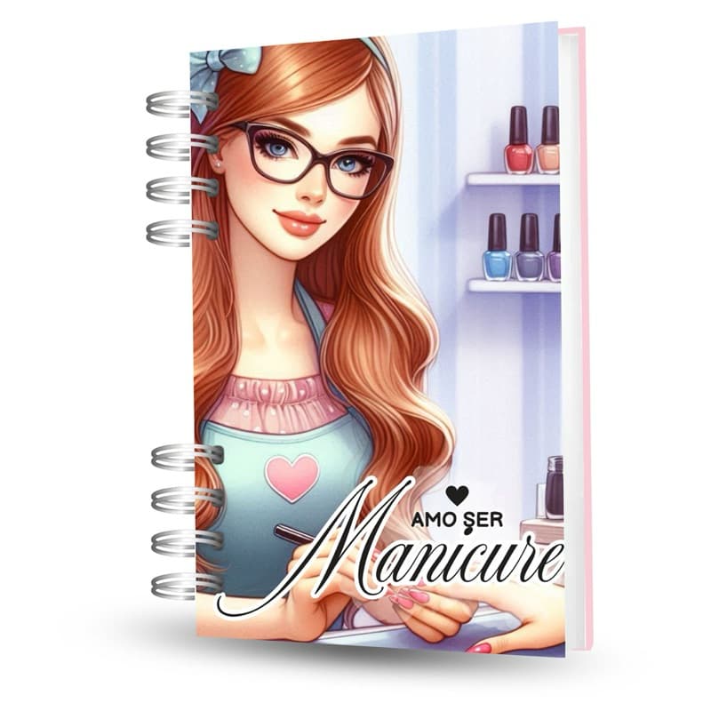 Agenda Manicure Caderno Planner Capa dura 200 páginas Envio Rápido