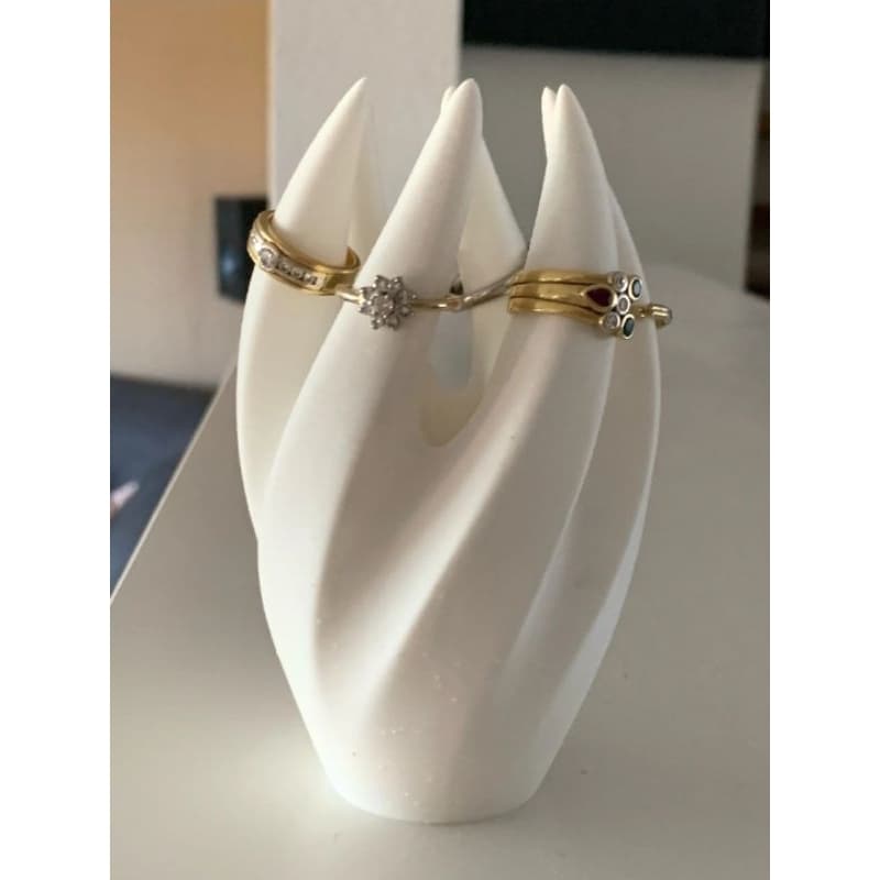 Suporte Expositor de Anéis Joias Ouro e acessórios em Formato estilizado | Organizador Profissional premium para Vitrine