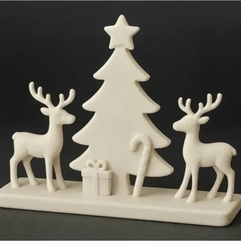 Enfeite de Decoração de Natal 11CM de Altura 15CM de Largura - Impressão 3D