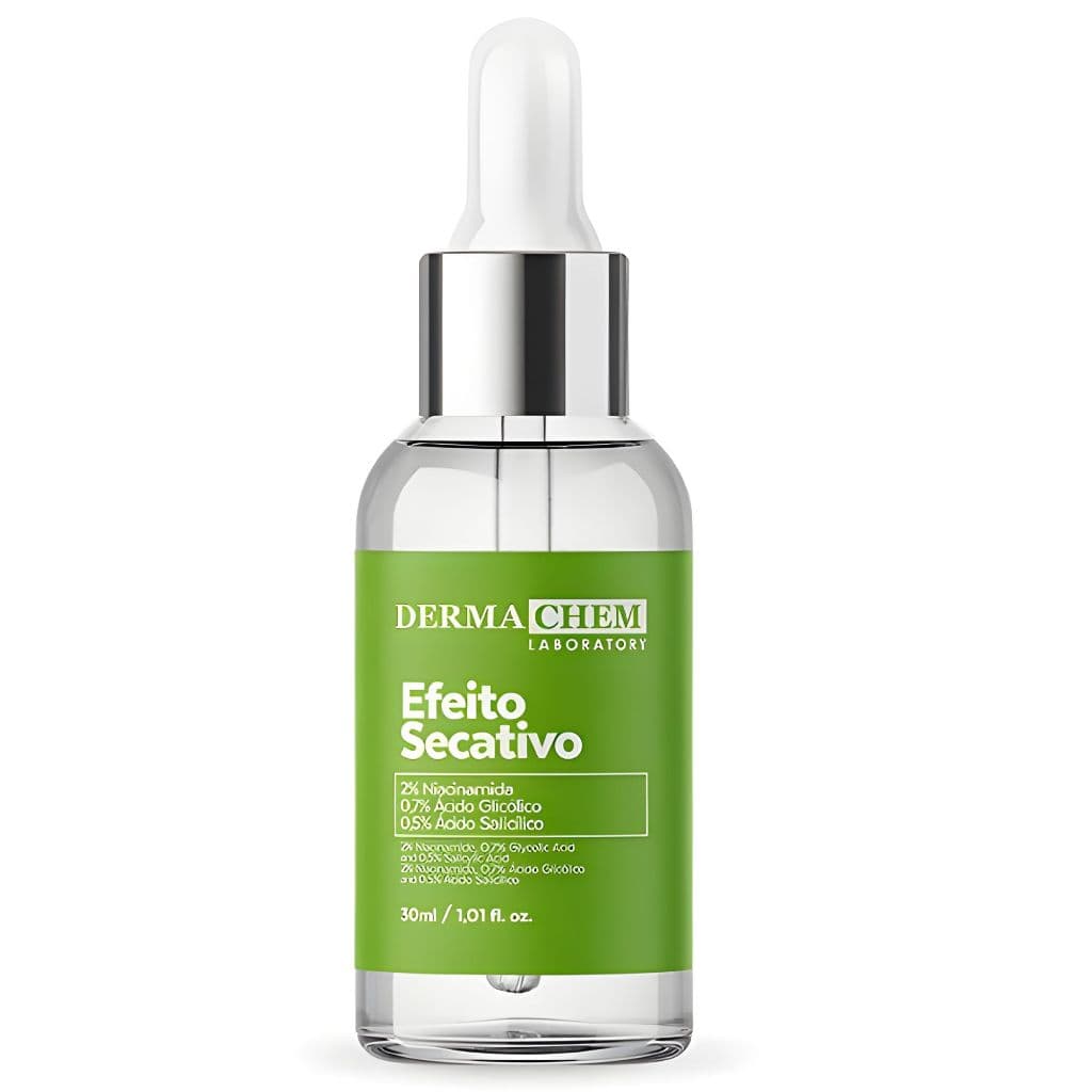 Sérum DermaChem Efeito Secativo 30ml – Controle da Oleosidade, Redução de Acne e Cravos