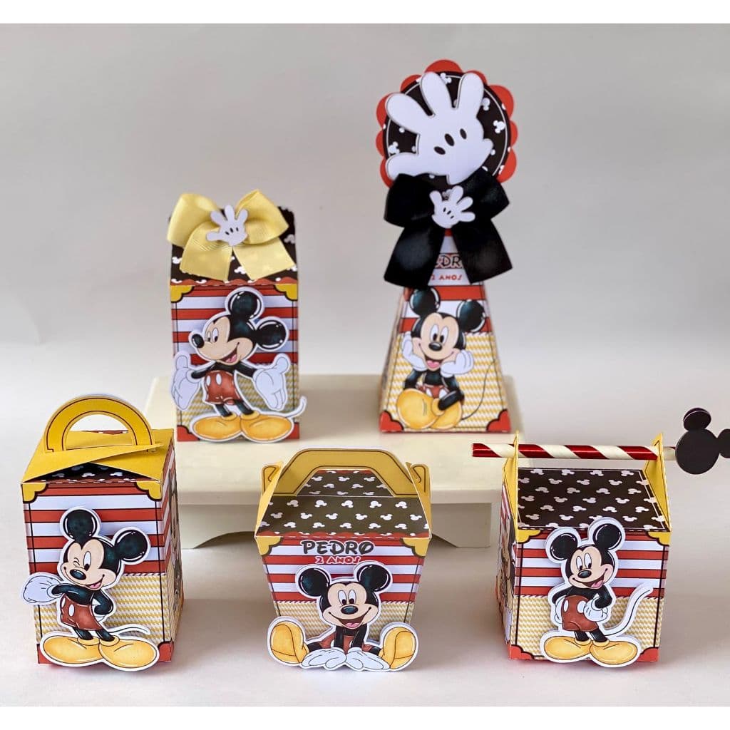 PEGUE E MONTE Kit Personalizados Mickey | Lembrancinhas Festa Infantil | Fazemos Todos os Temas