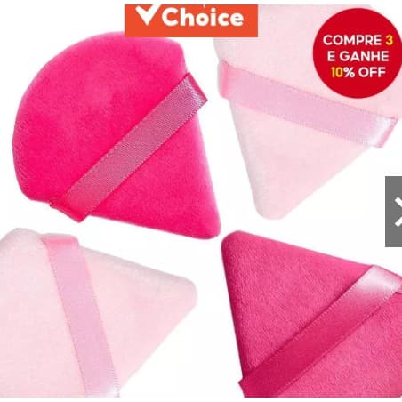 2 Esponja Aveludada Triangular para Maquiagem Esponjas De Maquiagem Triangulares De Veludo ,