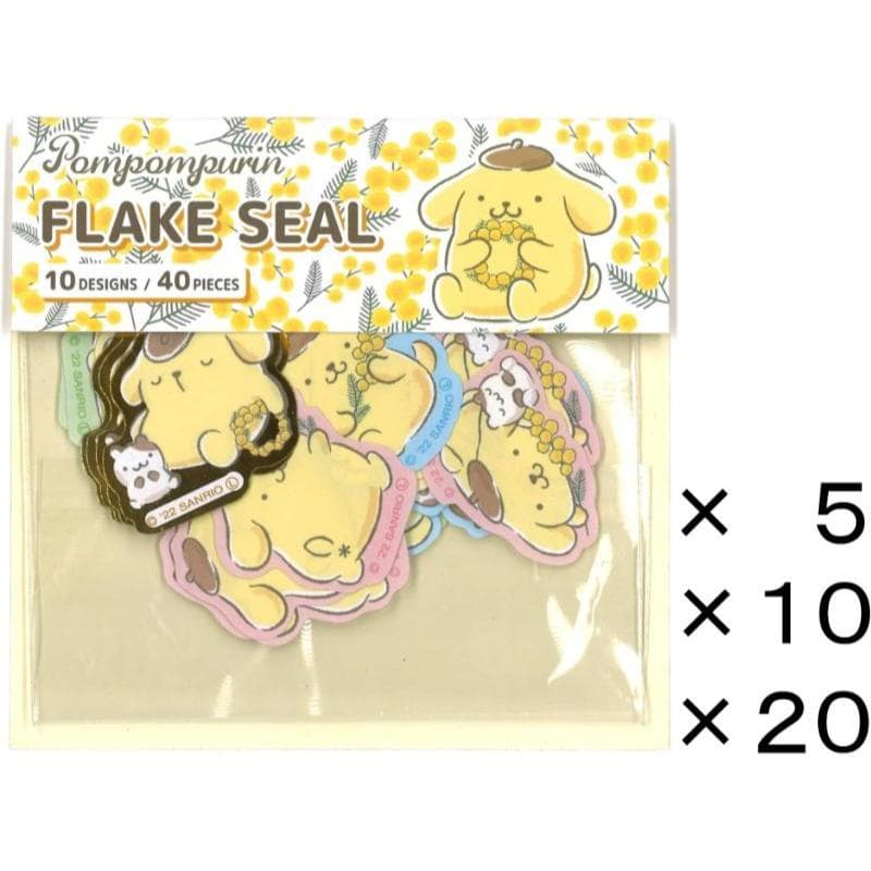 Sanrio Direto Do Japão À Prova Desanrio Pompompurin Pacote De Selo De Adesivo Para Animais De Estimação Com 40 Unidades (4 X 10 Designs) Artigos De Papelaria Decorativos Scrapbooking-Compra Em Massa (5 , 20)