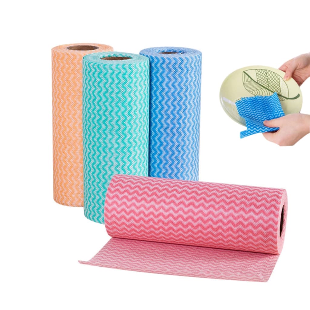 Kit 4 Rolo Pano Multiuso Reutilizável Cozinha Banheiro Limpeza Tipo Perfex