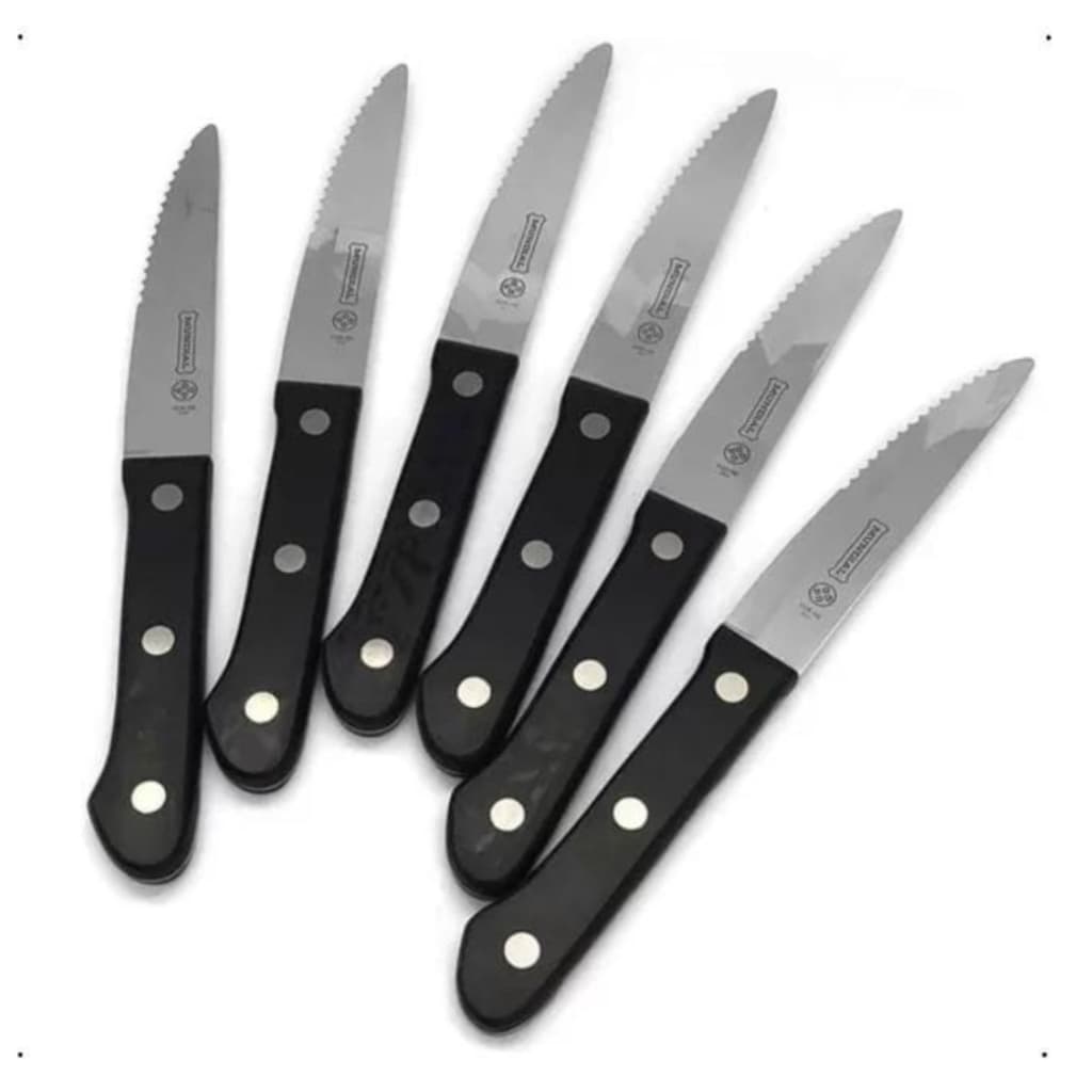 Faca Serrilhada Inox Para Tomate Pão Frutas Legumes Cabo Reforçado