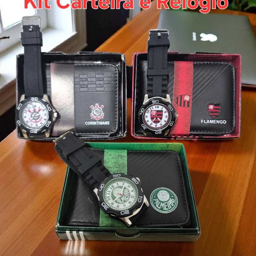 Kit Relógio a Prova da Água e Carteira