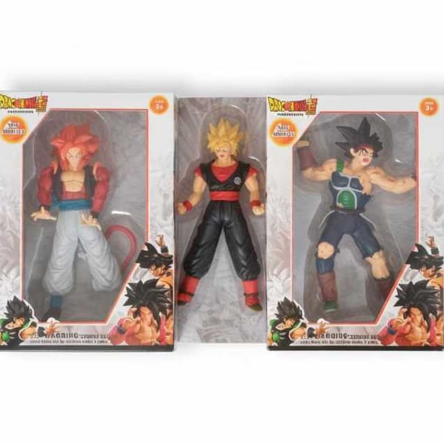 Kit 3 BonecoS Dragon Ball Bardock - 18cm collection Dragon Ball