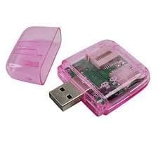Leitor 4 em 1 Usb Adaptador Cartão De Memória Micro Sd Sd Duo M5 M2