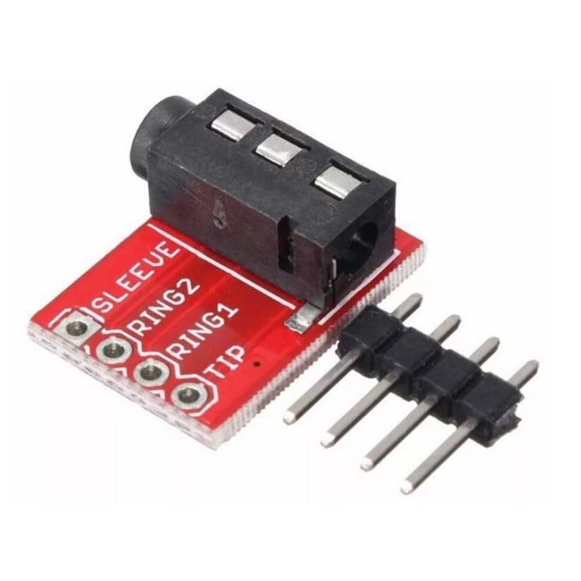 Módulo TRRS Plug Jack 3.5mm Módulo fone de ouvido para Arduino, Esp32, Esp8266, outros