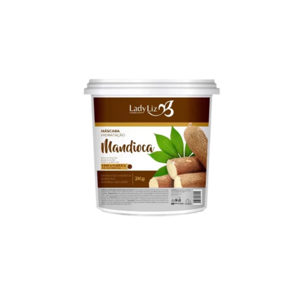 Máscara De Hidratação Mandioca Brilho Intenso Força e Crescimento Profissional 2kg