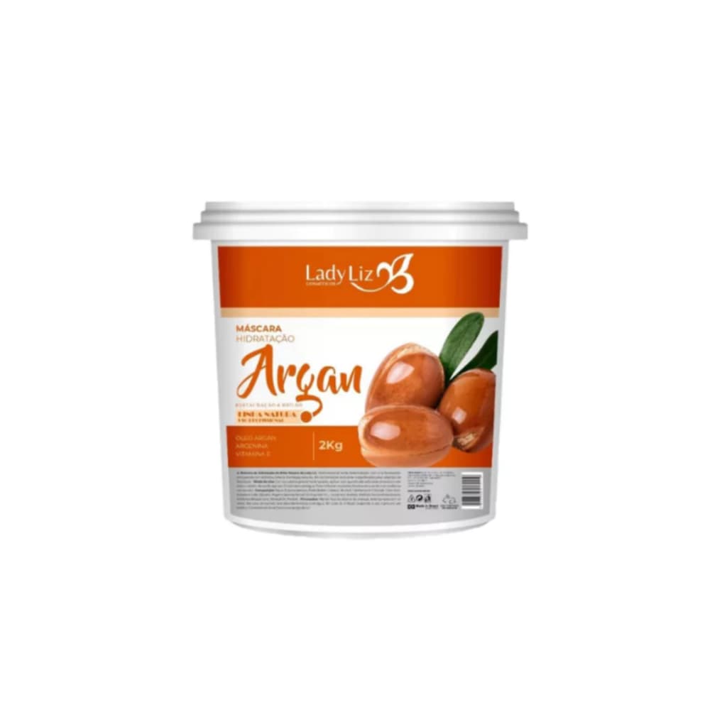 Máscara De Hidratação Argan Brilho Intenso Leveza e Zero frizz Profissional 2kg