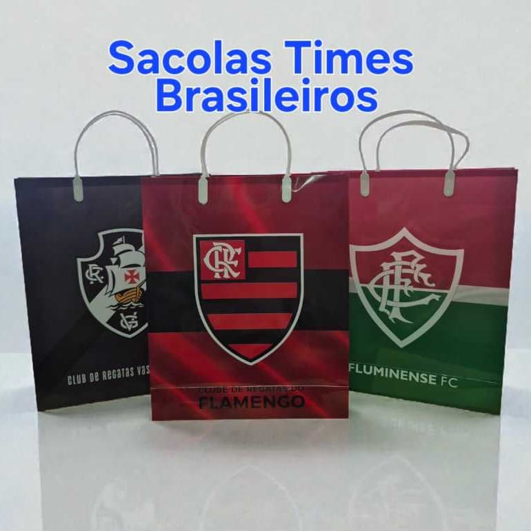 Sacolas Plástica Para Presente Times Brasileiros.