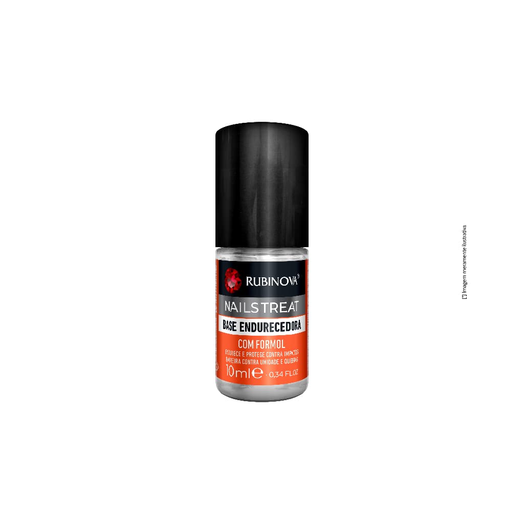 Base Endurecedora RubiNova Nails Treat com Formol - Fortalecedora Unhas Fracas e Quebradiças - 10ml