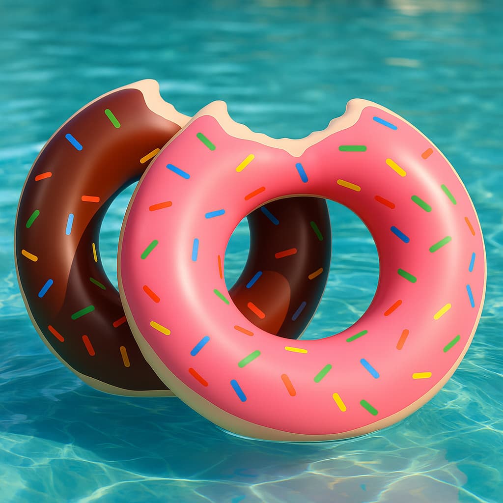 Boia Inflável Donuts Boias Rosquinha Adulto E Infantil Praia Piscina Verão Diversão