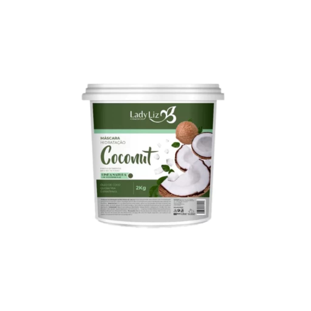 Máscara De Hidratação Coco Restaura Cabelos Ressecados e Da Brilho Profissional 2kg