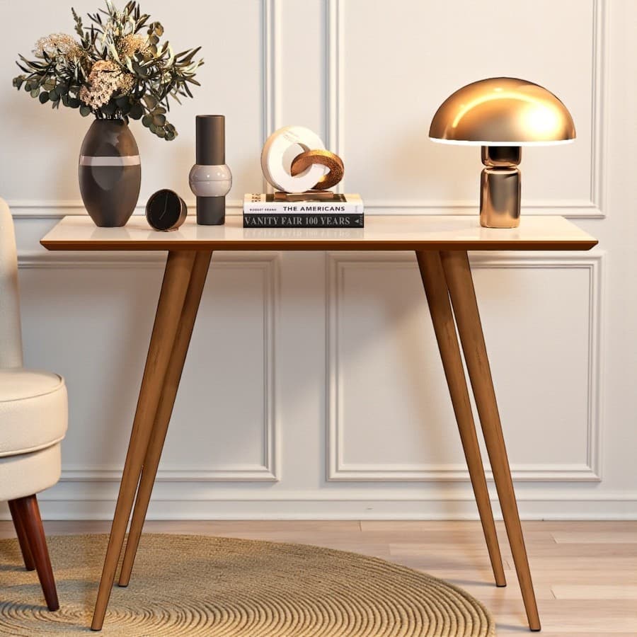 Aparador Mesa Buffet Classic MDF Multiuso Para Sala de Estar Pés em Madeira