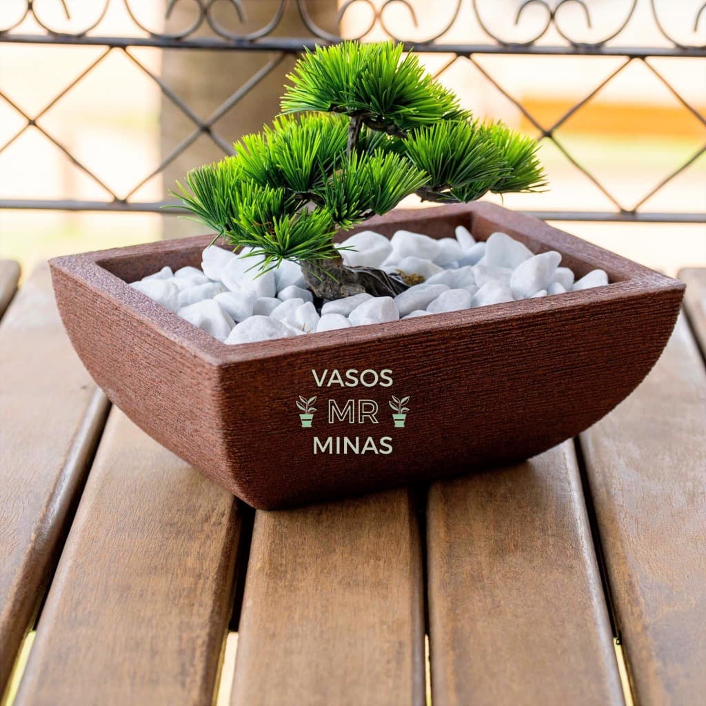 Kit Vaso Para bonsai Grafiato – Ideal para Plantas Ornamentais, Bonsai, Decoração, Pequenos Arranjos