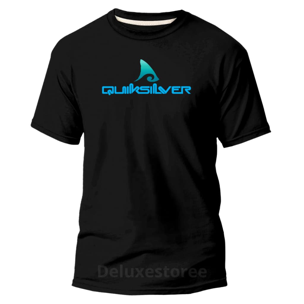 Camiseta Masculina Quiksilver Tubarão Algodão  30,1 Manga Curta Verão  Academia  Caminhada
