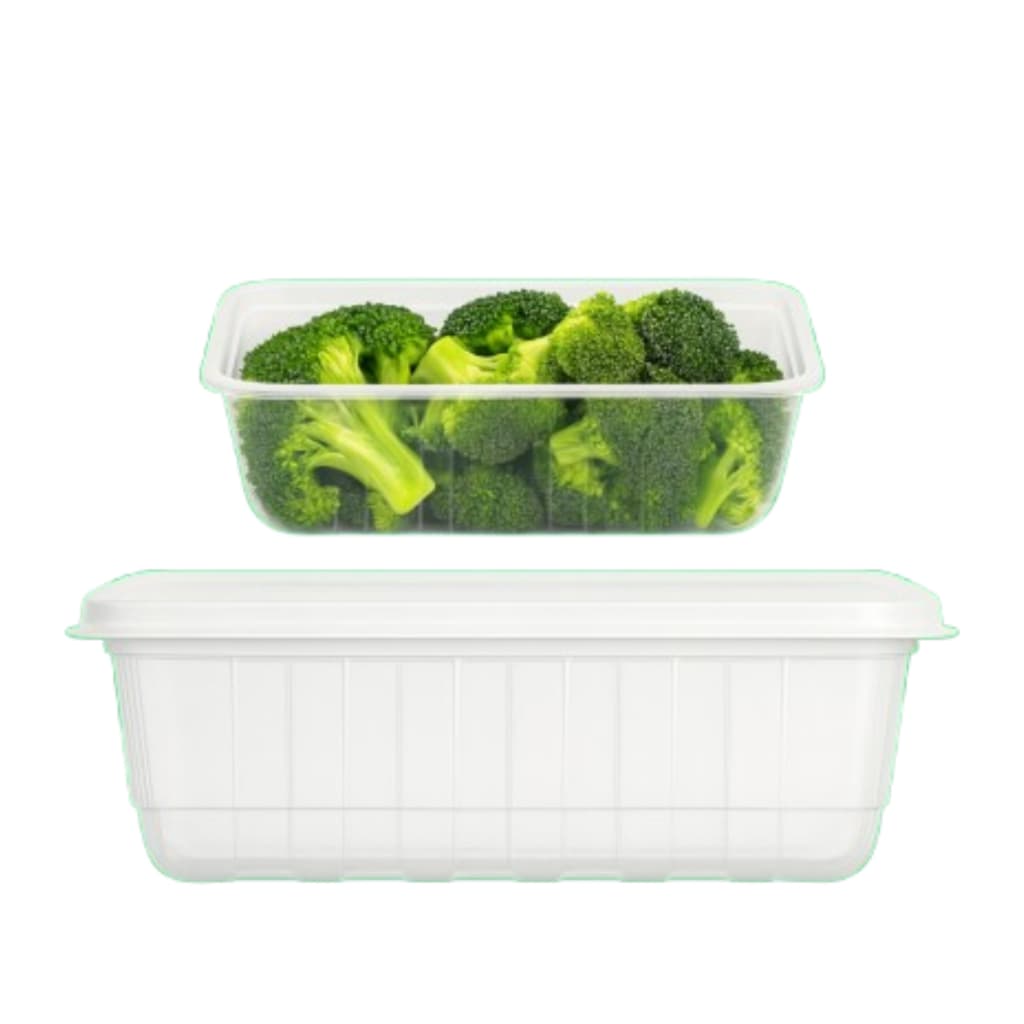Marmita 350ml  PLASTICO RESISTENTE Herméticos  descartável COM TAMPA  10UN MONTEFRESH