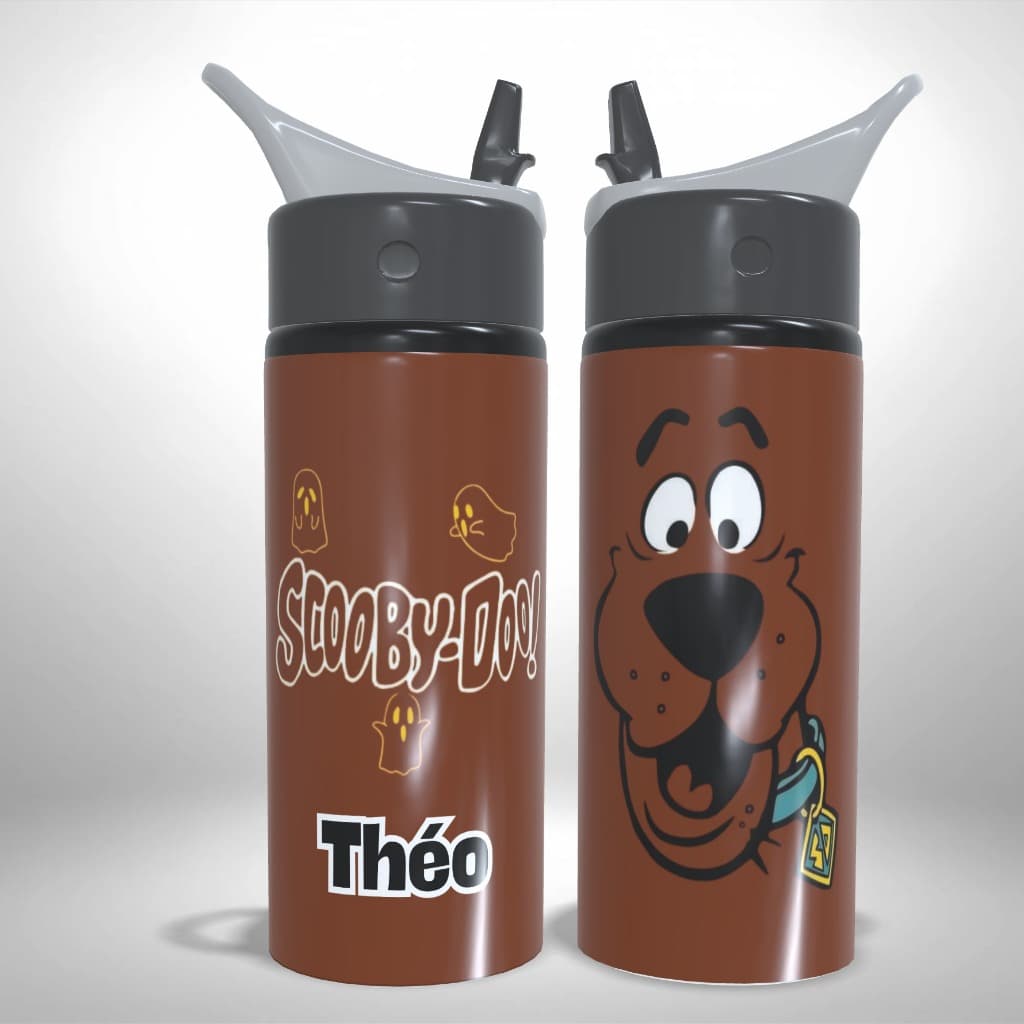 Garrafa Squeeze Alumínio Personalizado - Scooby Doo - Desenho - Infantil Escolar