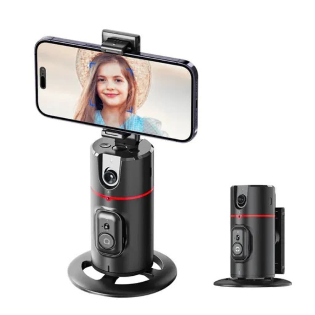 Gimbal Suporte Estabilizador anti-vibração Celular Inteligente 360° Rastreamento Facial pra Gravação Video  Vlog Tik Tok