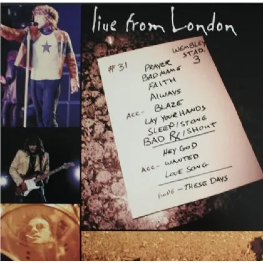 Laserdisc Bon Jovi Live From London - Ld Usa lacrado de fabrica