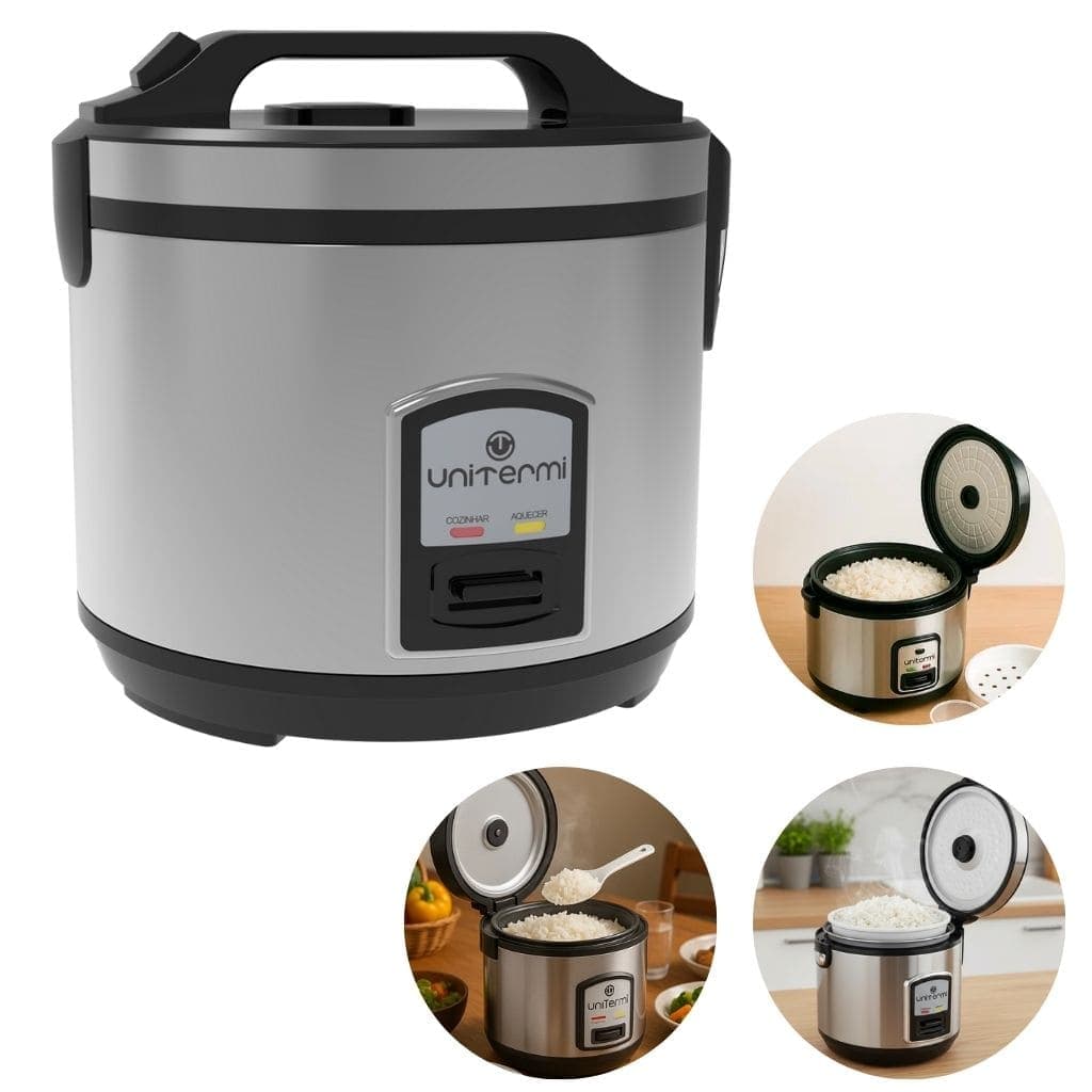 Panela de Arroz Elétrica Inox 10 Xícaras 220V - Cozimento Perfeito