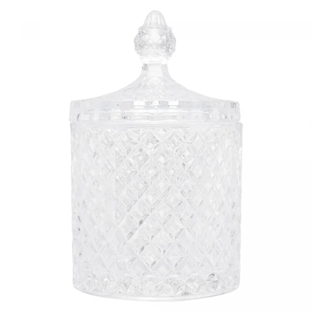 Potiche Decorativo de Cristal com Tampa Litt 10,5cm x 10,5cm x 17cm - Wolff