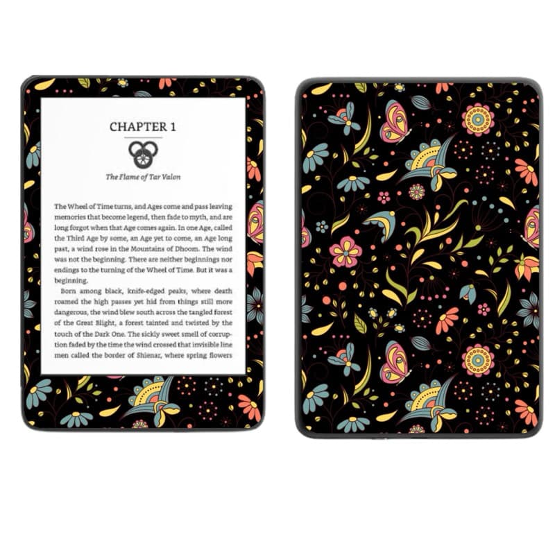 Película Adesiva Skin Kindle Paperwhite 12ª Geração | Vinil Fosco + Adesivos de Brinde – COLEÇÃO FLORITA