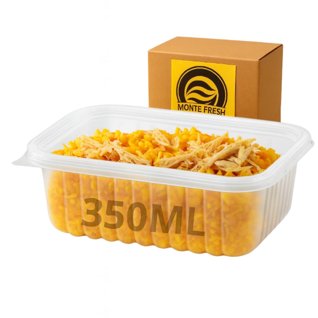 Pote  350ml Plástico Marmita com Tampa  descartavel Livres de BPA Kit 20UN montefresh