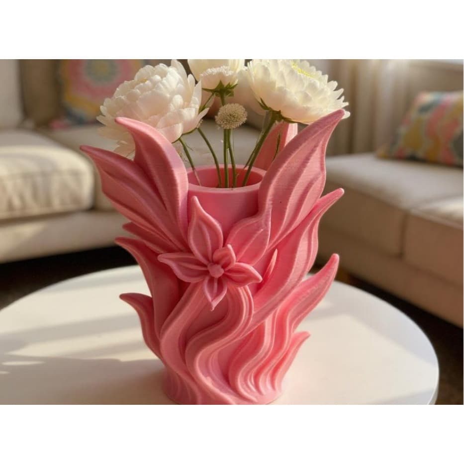 Vaso BlossomFlare com curvas suaves e florais