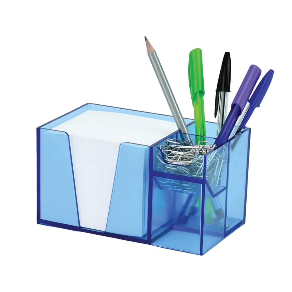 Organizador de Mesa Acrimet Lápis Caneta Papel Clipes Papel Branco Incluso (Cor: Azul Clear) 954
