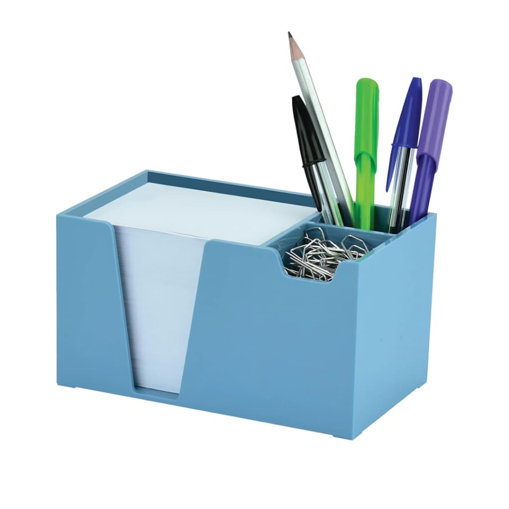 Organizador de Mesa Acrimet Lápis Caneta Papel Clipes Papel Branco Incluso (Cor: Azul Sólido) 954