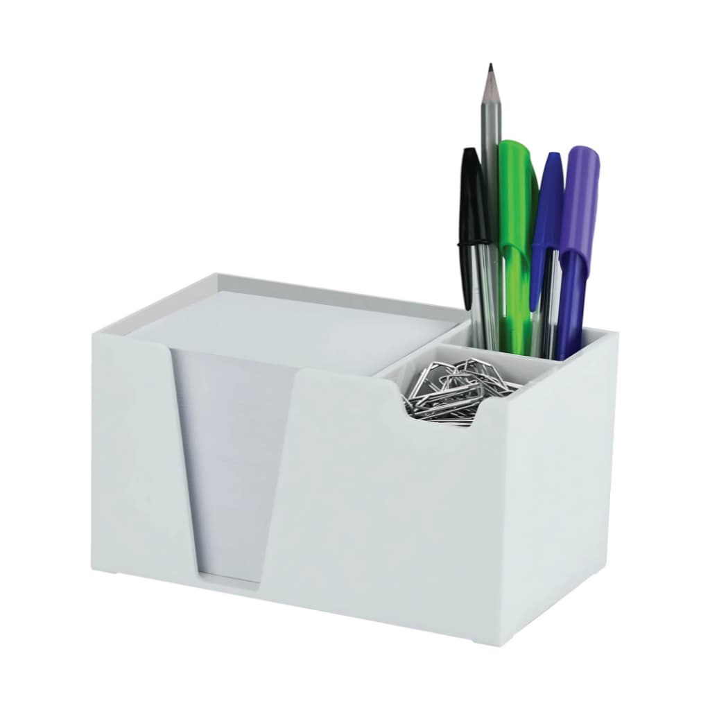 Organizador de Mesa Acrimet Lápis Caneta Papel Clipes Papel Branco Incluso (Cor: Branco) 954
