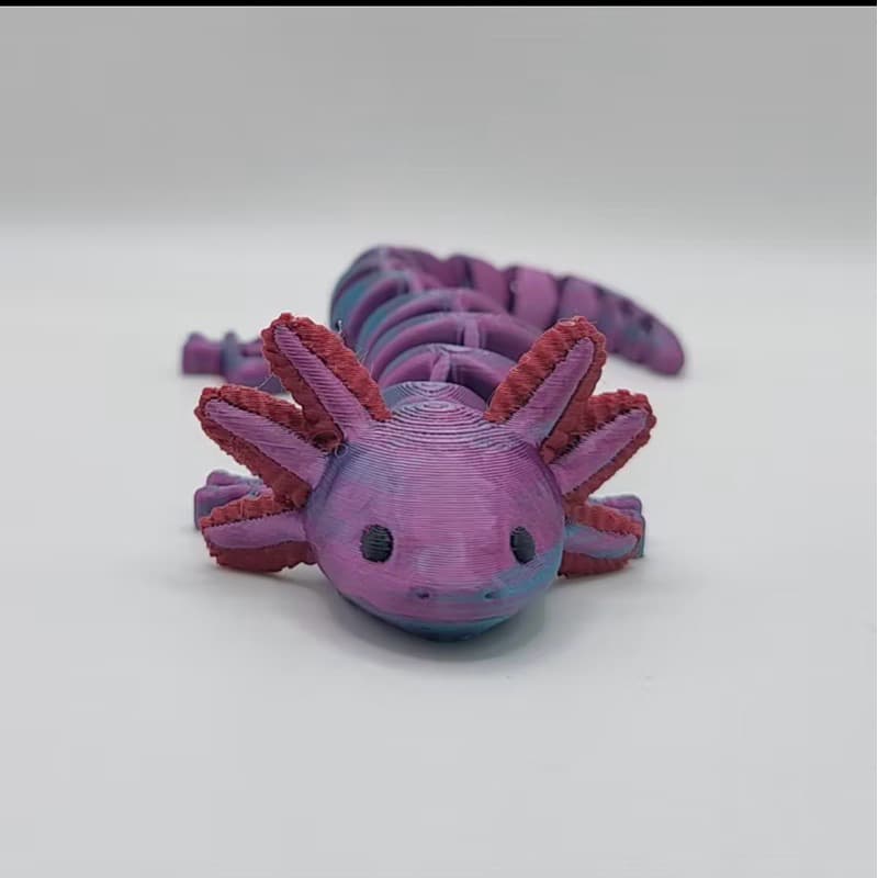 BRINQUEDO ARTICULADO AXOLOTE COLORIDO PARA CRIANÇAS