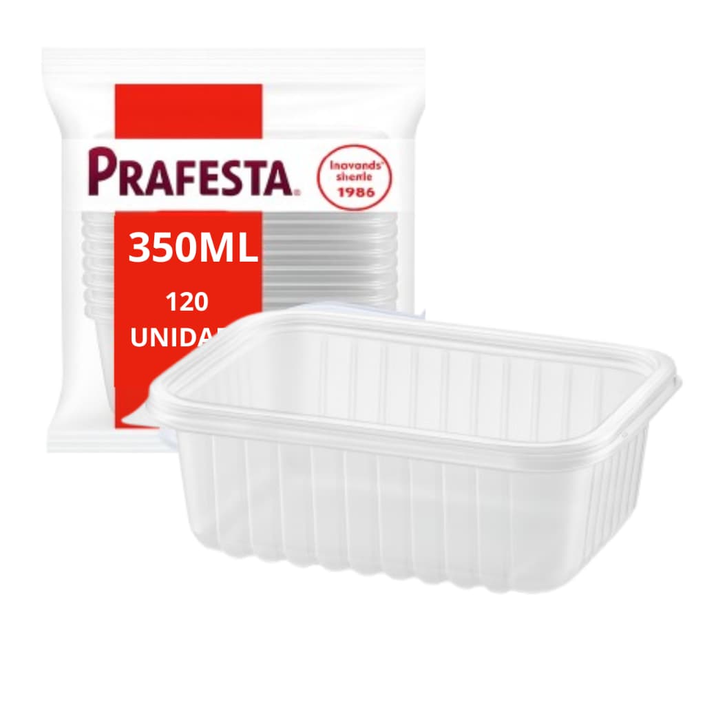kiT Pote Vidro 350ml Marmita Fitness Tampa Hermética descartavel  96 UN EMBALAGEM DESCARTAVEL PRAFESTA