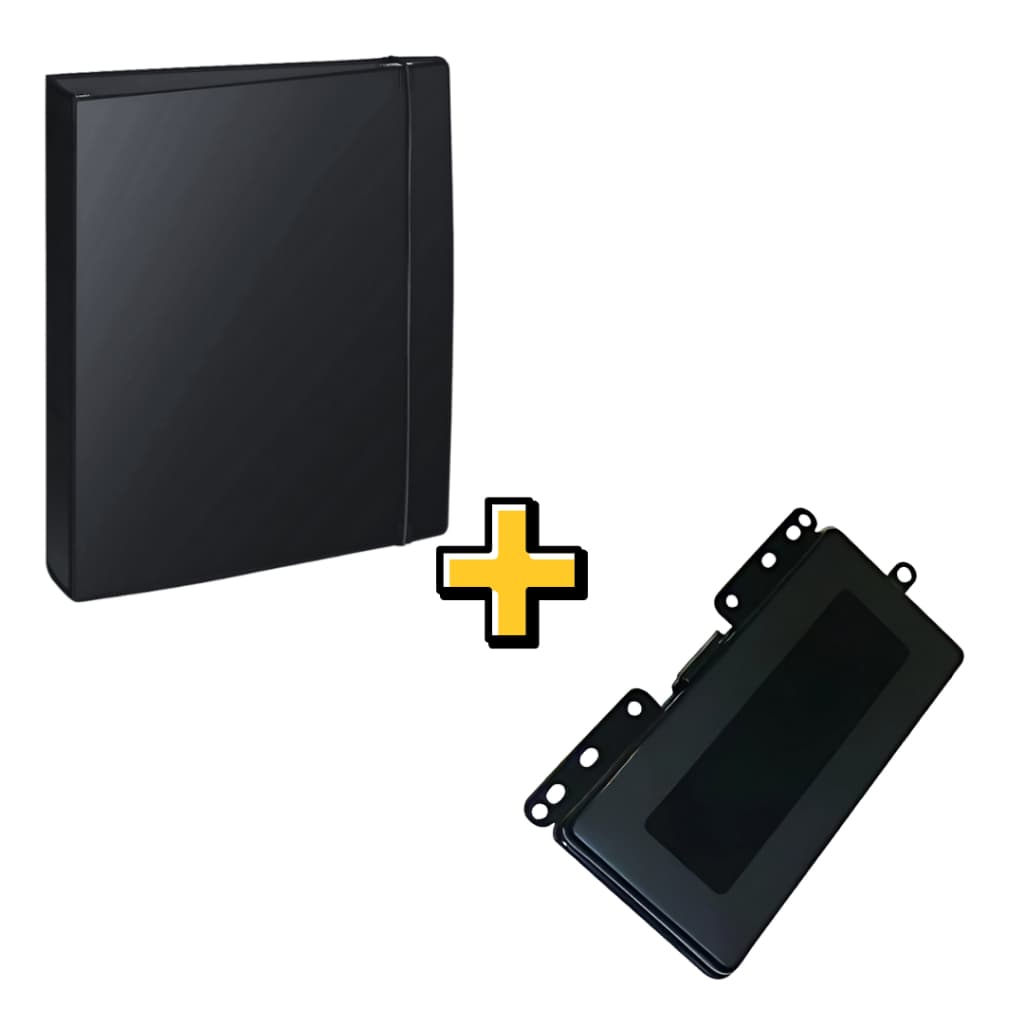 Kit Fichário A4 Argolado 4 Argolas Escolar Com Estojo Teen Box Acrimet (Cor: Preto) 838