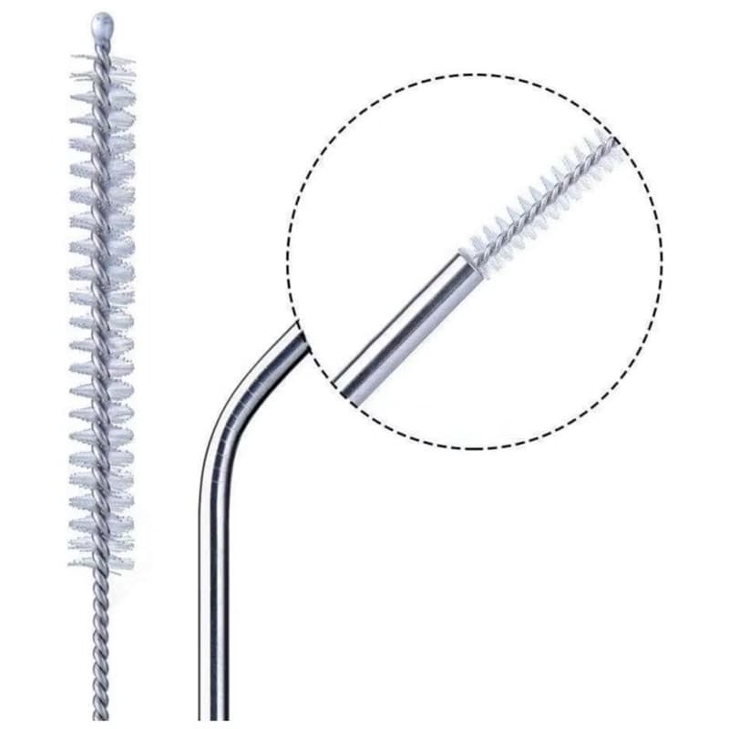 Kit  Escovas Escovinhas de metal para limpeza Higienização de canudos