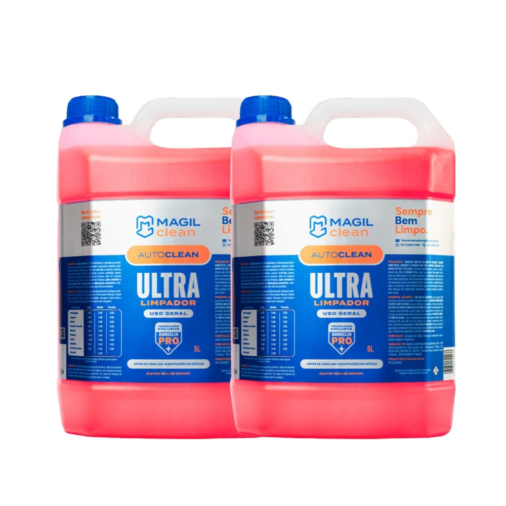 Kit 2 Unidades de Ultra Limpador 5 Litros Magil Clean Auto Clean Pre Lavagem Pesada