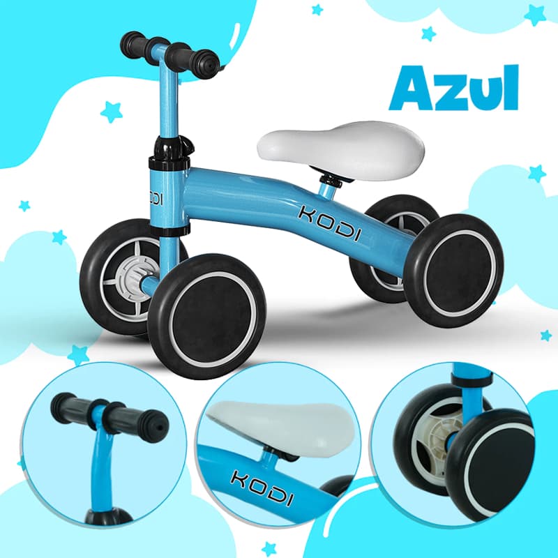 Bicicleta de equilíbrio 4 rodas seguro andador infantil para Bebês educativo P14