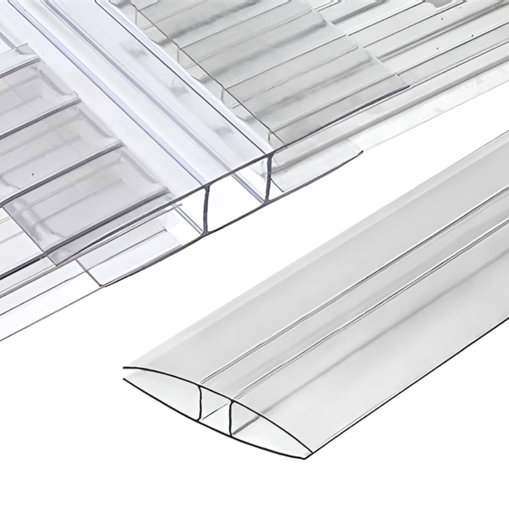 Perfil H De Emenda Em Policarbonato 4mm 3 Mts Cristal