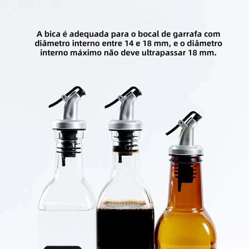 Bico Dosador Multiuso Universal - Plástico para Garrafa de Azeite e Vinagre