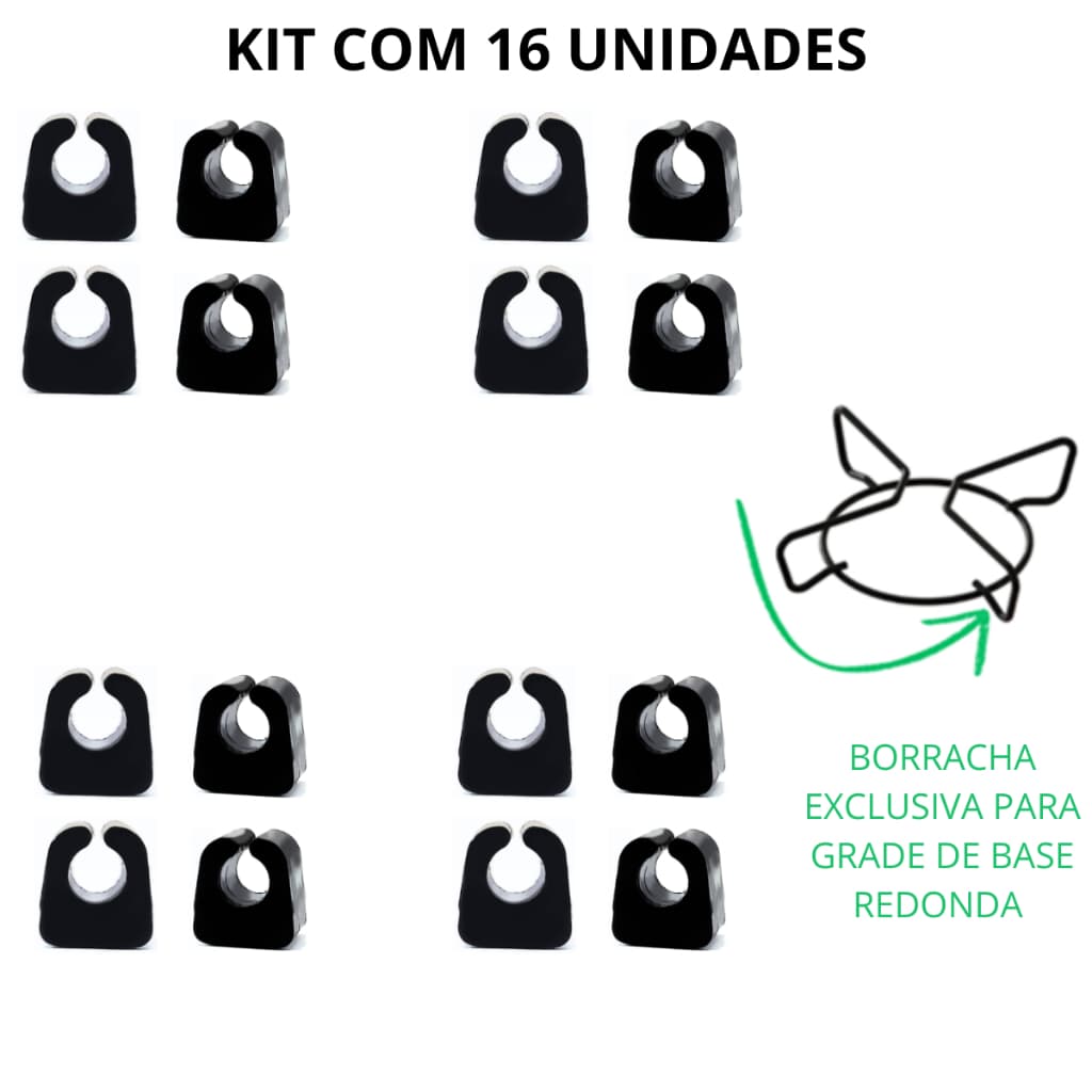 Borracha Suporte da Trempe Grade Cooktop Fogão Atlas Consul Itatiaia Mondial Fischer - 16 Peças