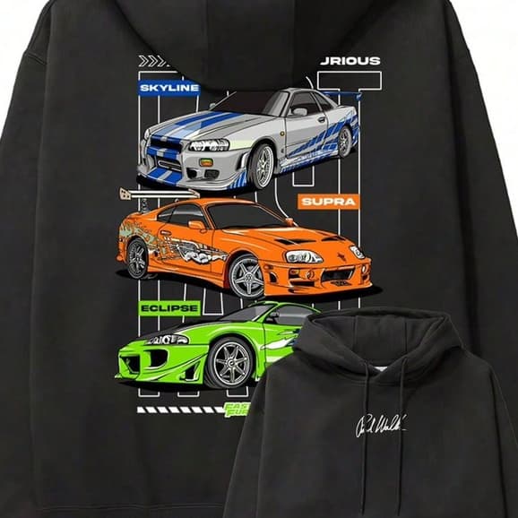 Blusa Moletom Carro Skyline Brian Filme Velozes e Furiosos Unissex