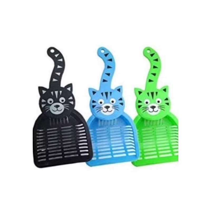 Pá Higiênica para Areia de Gatos Pá em Formato de Gato - Variações de Cores