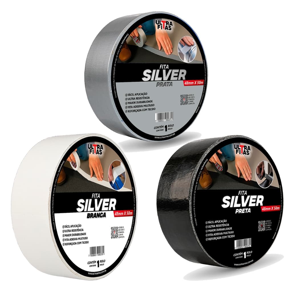 Fita Silver Tape Ar Condicionado Multiuso Vedação 50 Metros