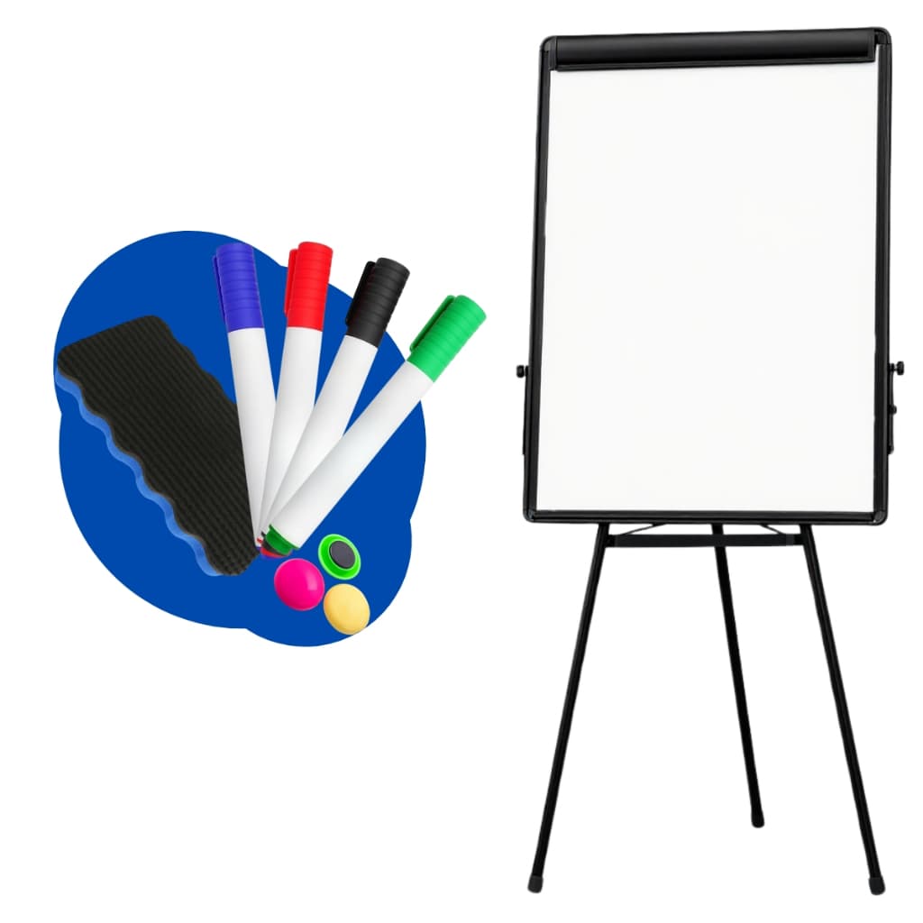 Flip Chart Magnético Lousa Quadro Branco Workshops Documentar Compromissos Brainstorming de Ideias